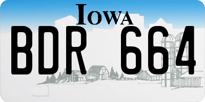 IA license plate BDR664
