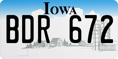 IA license plate BDR672