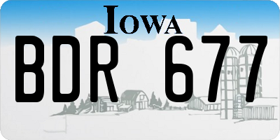 IA license plate BDR677