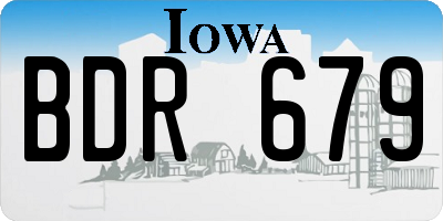 IA license plate BDR679