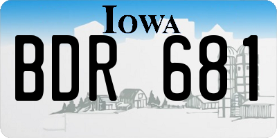IA license plate BDR681