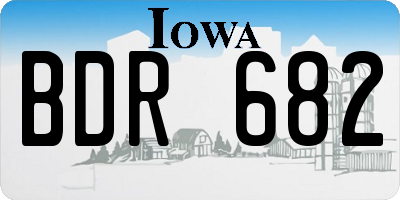 IA license plate BDR682