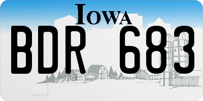IA license plate BDR683