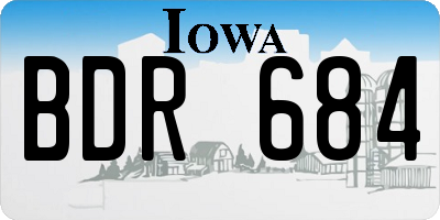 IA license plate BDR684