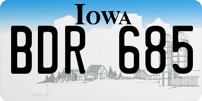 IA license plate BDR685