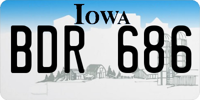 IA license plate BDR686