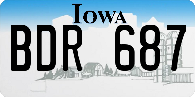 IA license plate BDR687