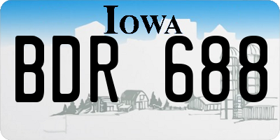 IA license plate BDR688