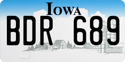 IA license plate BDR689