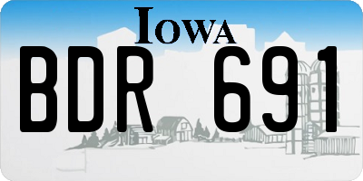 IA license plate BDR691