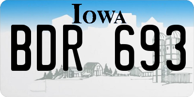 IA license plate BDR693