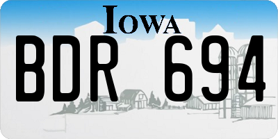IA license plate BDR694