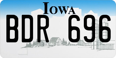 IA license plate BDR696