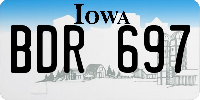 IA license plate BDR697