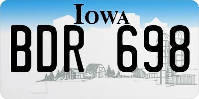 IA license plate BDR698
