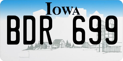 IA license plate BDR699