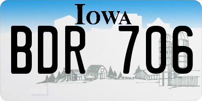 IA license plate BDR706