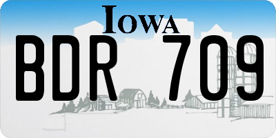 IA license plate BDR709