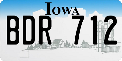 IA license plate BDR712