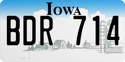 IA license plate BDR714