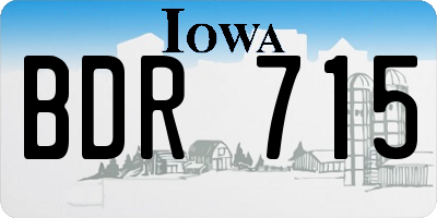 IA license plate BDR715