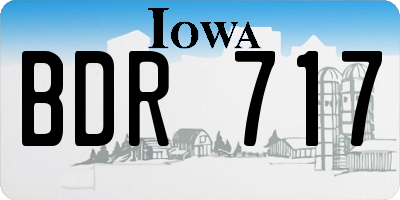 IA license plate BDR717