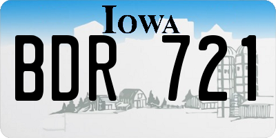 IA license plate BDR721