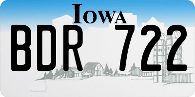 IA license plate BDR722