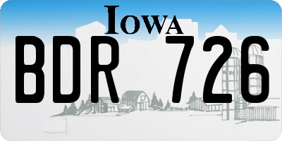IA license plate BDR726