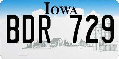 IA license plate BDR729