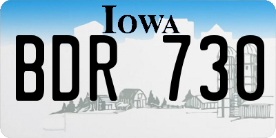 IA license plate BDR730