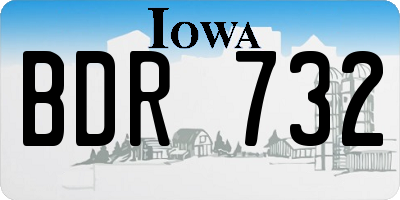 IA license plate BDR732