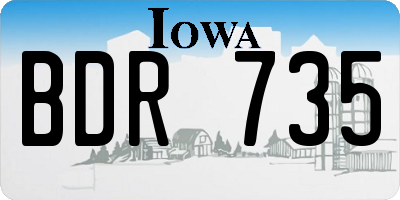 IA license plate BDR735