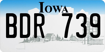IA license plate BDR739