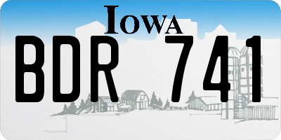 IA license plate BDR741