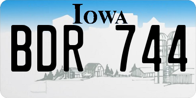 IA license plate BDR744