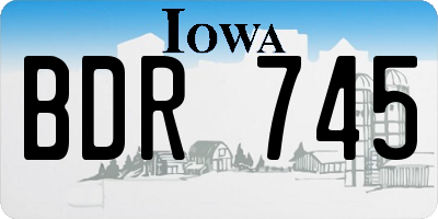 IA license plate BDR745