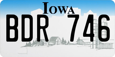 IA license plate BDR746