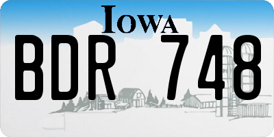 IA license plate BDR748