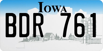 IA license plate BDR761