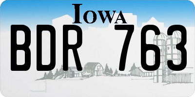 IA license plate BDR763
