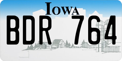 IA license plate BDR764