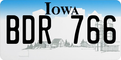 IA license plate BDR766