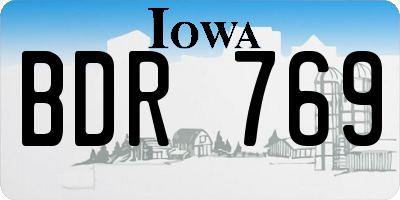 IA license plate BDR769