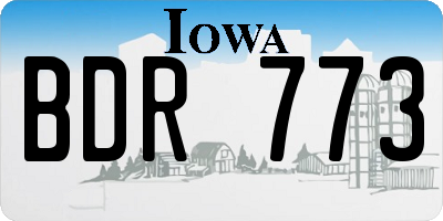 IA license plate BDR773