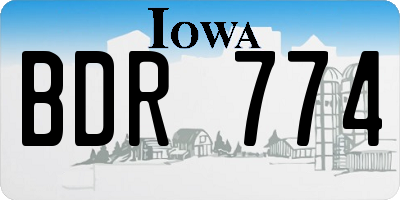 IA license plate BDR774