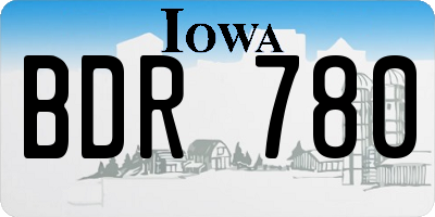 IA license plate BDR780