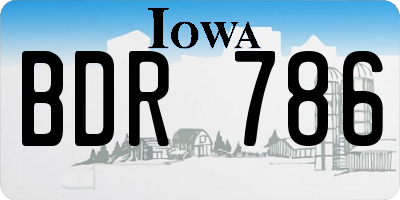 IA license plate BDR786