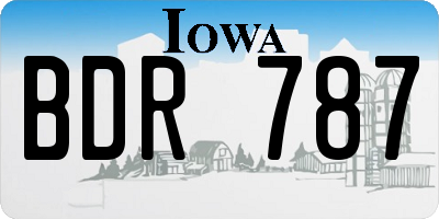 IA license plate BDR787