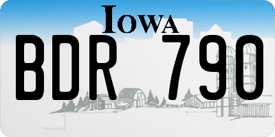 IA license plate BDR790
